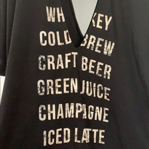 Express Deep V front and back tee